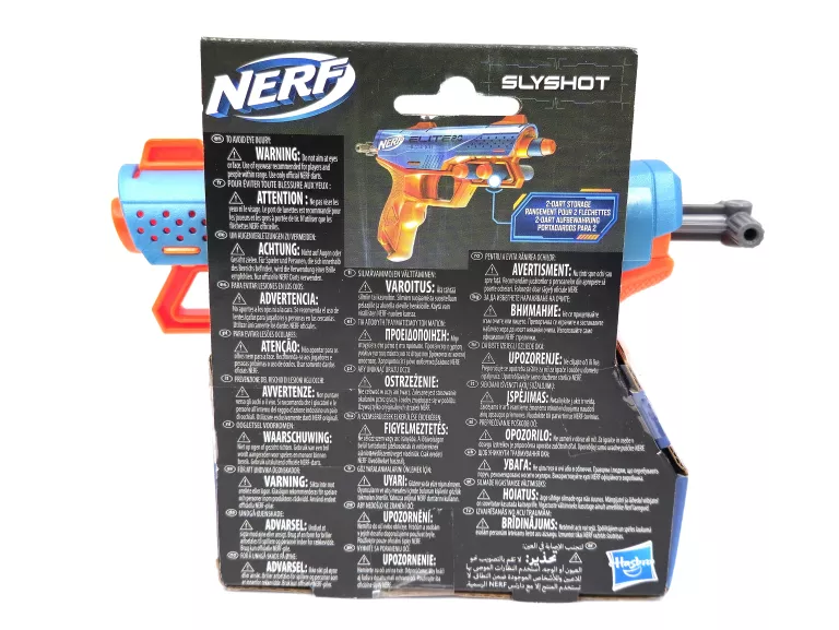 MAŁY NIEBIESKI PISTOLET WYRZUTNIA NERF ZE STRZAŁKAMI ELITE SLYSHOT 2.0