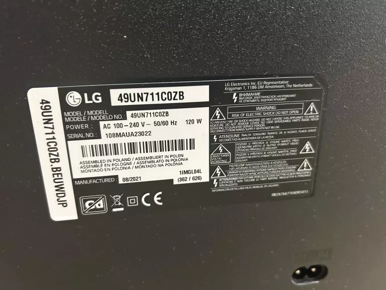 TELEWIZOR LG 49UN711C 49" UHD SMART TV 4K