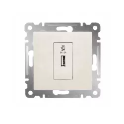 KAREA KAREA GNIAZDO USB 5V-2A POJEDYŃCZE PERŁA 57100465 MAKEL