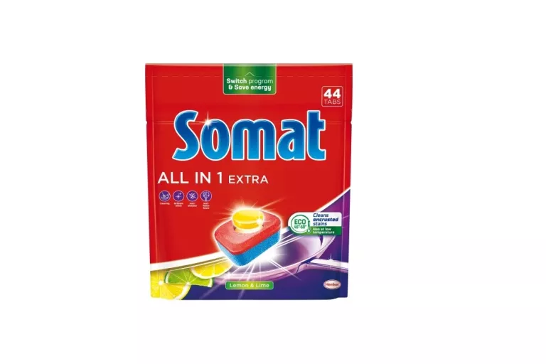 SOMAT ALL IN 1 EXTRA LEMON LIME TABLETKI DO MYCIA NACZYŃ W ZMYWAKACH 44 SZ