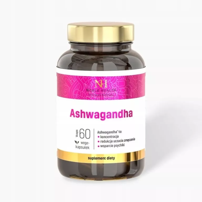 NOBLE HEALTH ASHWAGANDHA STRES SEN FORMUŁA 60 WEGE-KAPSUŁEK