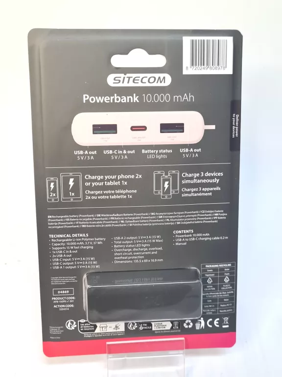 POWERBANK SITECOM 10.000 MAH