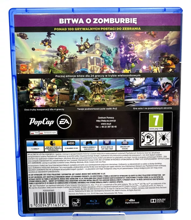 GRA PS4 PLANTS VS. ZOMBIES GW2