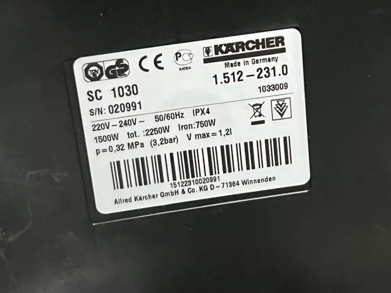 KARCHER SC 1030 1,512-231 + ŻELAZKO PAROWE KARCHER 4.862-156