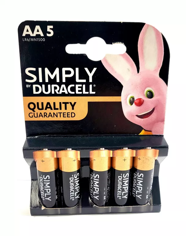 BATERIA ALKALICZNA DURACELL AA (R6) 5 SZT.