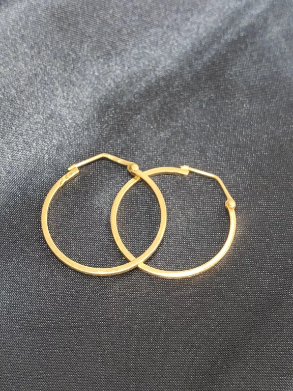 ZŁOTE KOLCZYKI KOŁA 585 3,42 G ŚREDNICA 28 MM