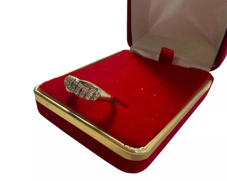 PIĘKNY ZLOTY PIERŚCIONEK PRÓBY 585 / R.15 !