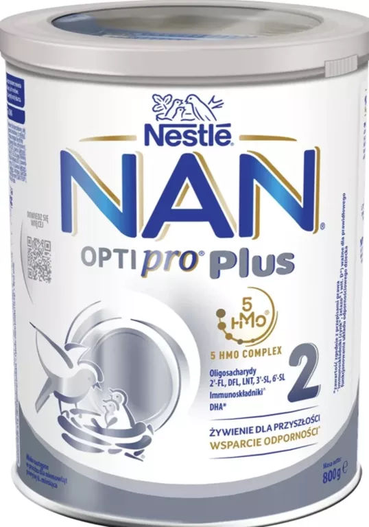 NAN  OPTIPRO 2 PLUS MLEKO MODYFIKOWANE NASTĘPNE 800G