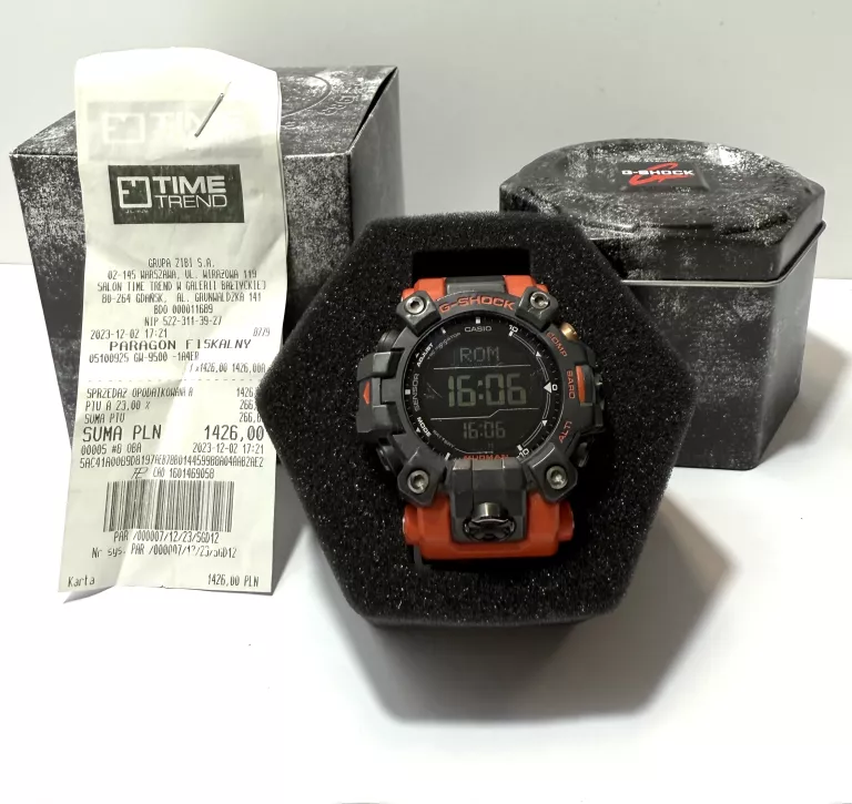 ZEGAREK CASIO G-SHOCK CASIOGW-9500-1A4ER - OPAKOWANIE + DOWÓD ZAKUPU