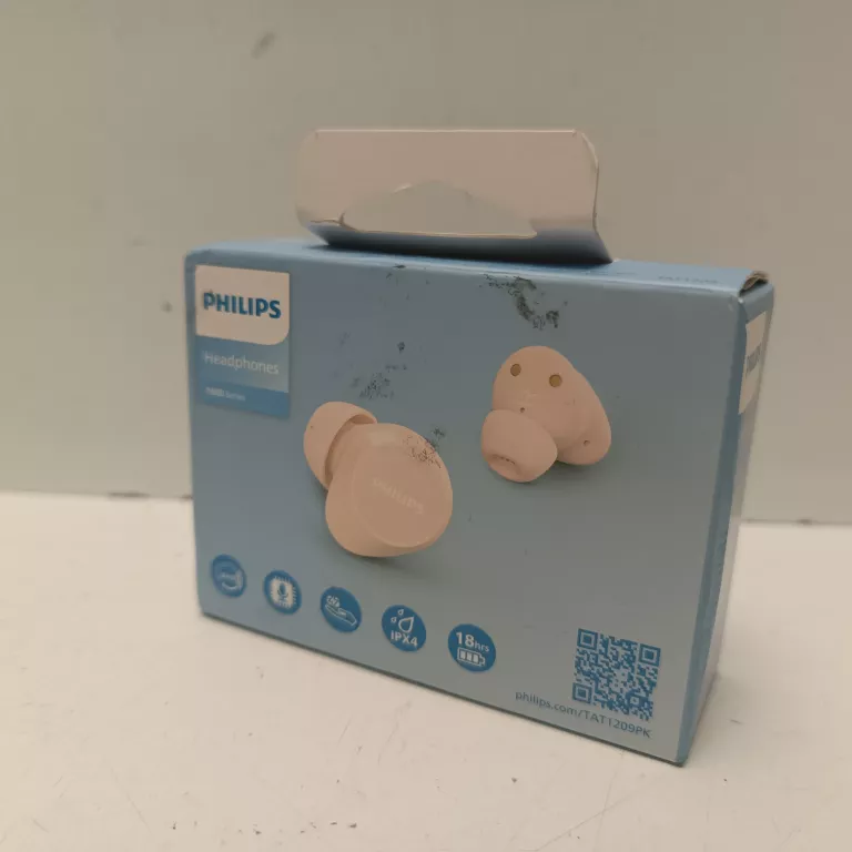 PHILIPS SŁUCHAWKI BEZPRZEWODOWE TRUE WIRELESS BLUETOOTH RÓŻOWE TAT1209PK