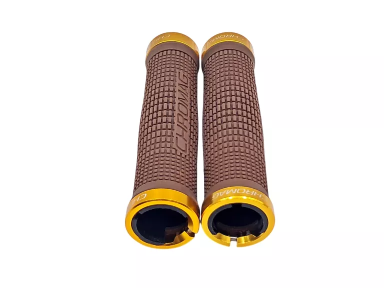 CHWYTY NA KIEROWNICE ROWEROWĄ CHROMAG BROWN/GOLD 142 MM