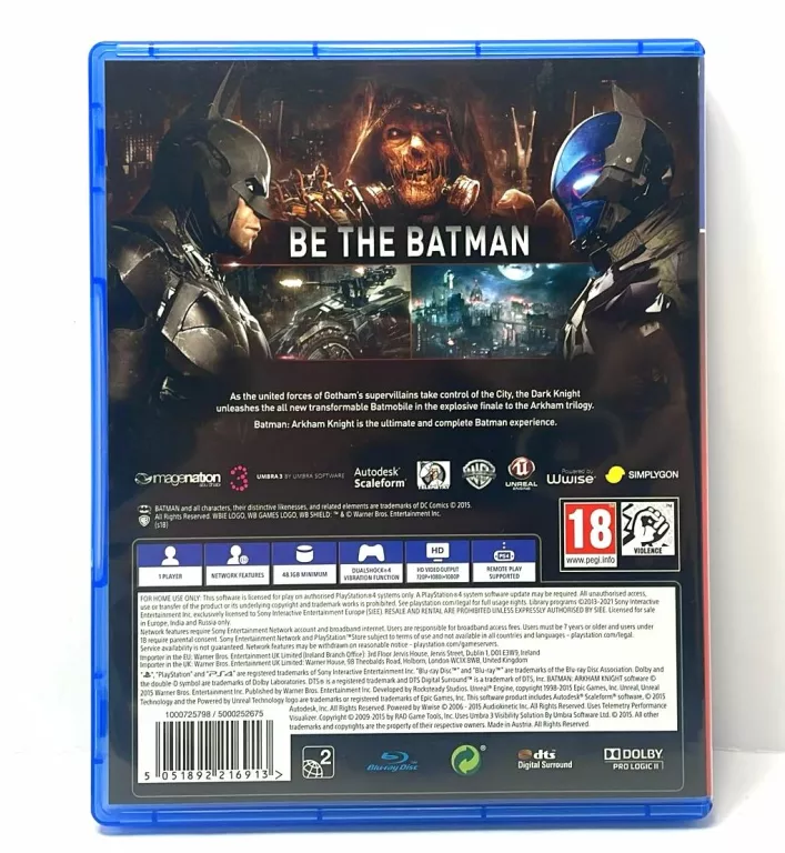 GRA NA PS4 BATMAN ARKHAM KNIGHT