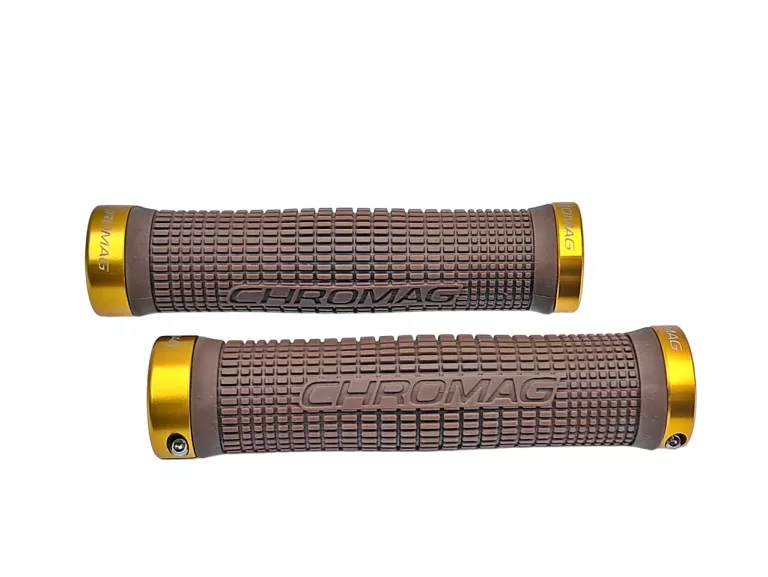 CHWYTY NA KIEROWNICE ROWEROWĄ CHROMAG BROWN/GOLD 142 MM