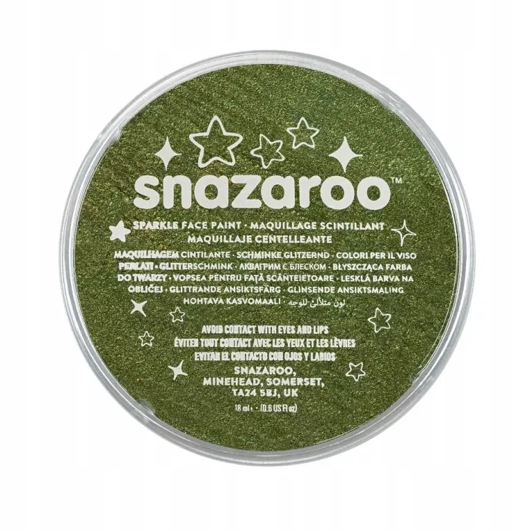FARBA DO TWARZY BŁYSZCZĄCA ZIELONA 18ML SNAZAROO