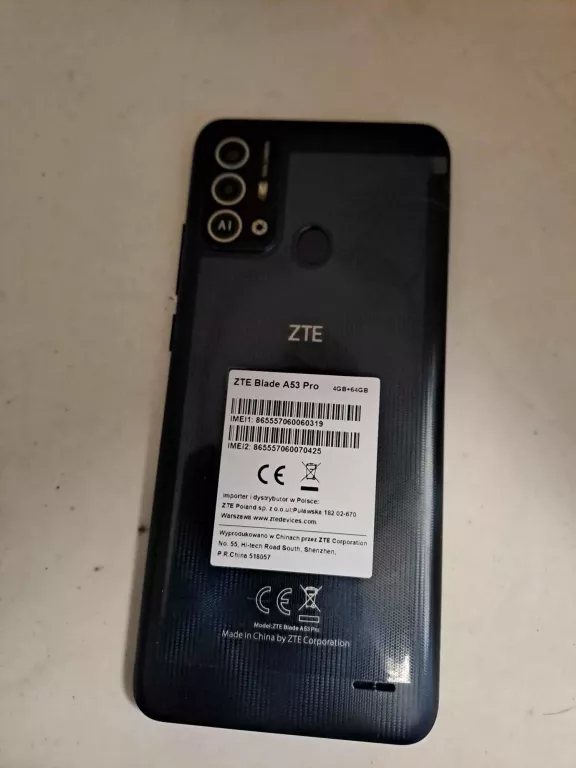 TELEFON ZTE BLADE 53 PRO 4+3/64GB KOMPLET