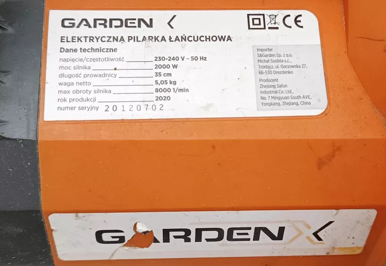PILARKA GARDEN ELEKTRYCZNA ŁAŃCUCHOWA