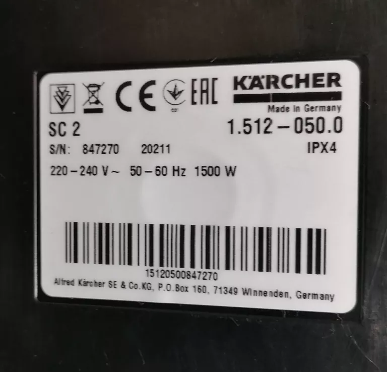 PAROWNICA KARCHER SC2 EASYFIX PUDEŁKO