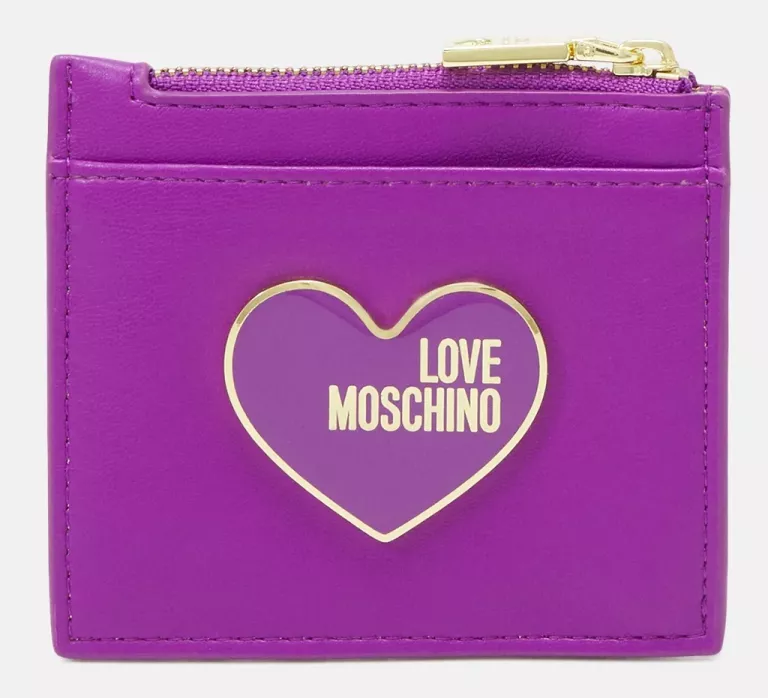 PORTFEL LOVE MOSCHINO MAŁY PORTMONETKA FIOLETOWY 8050537399377