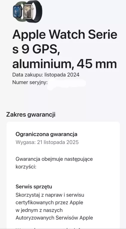 APPLE WATCH 9 45 MM CELLULAR MIDNIGHT MR9AQP/A JAK NOWY GW 20MC RTV EURO A