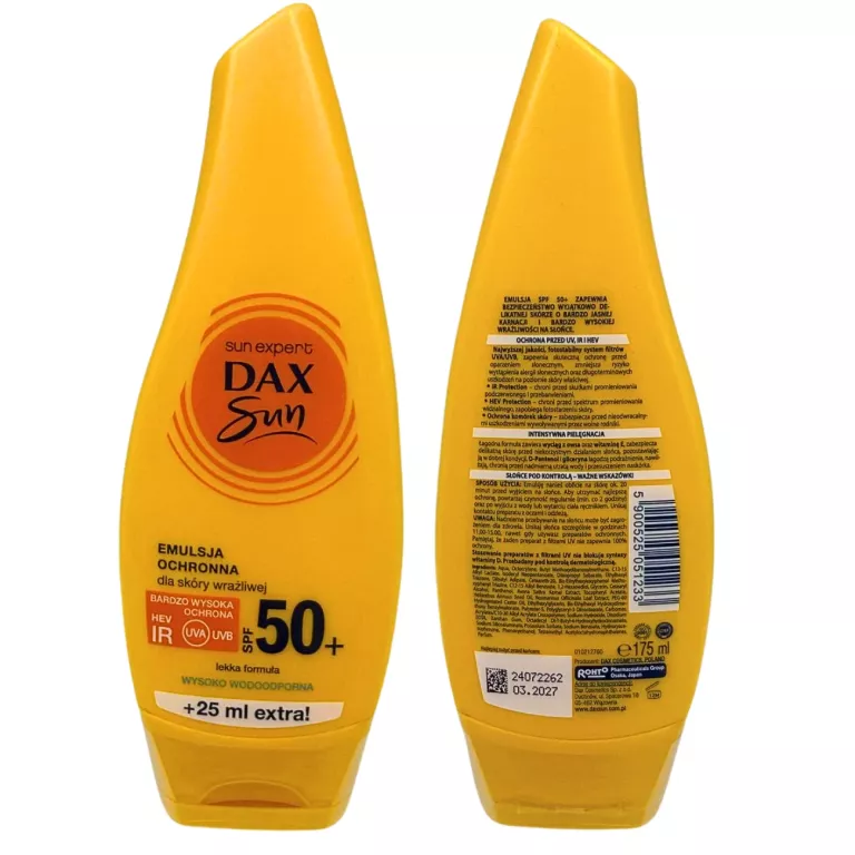 EMULSJA OCHRONNA SUN EXPERT DAX SUN SKÓRA WRAŻLIWA SPF50 / 175ML