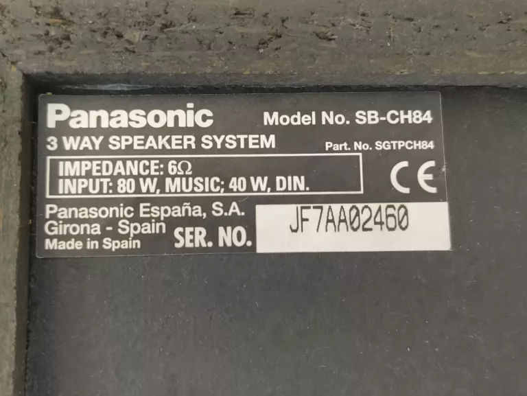 GŁOŚNIKI PANASONIC SB-CH84 2SZT
