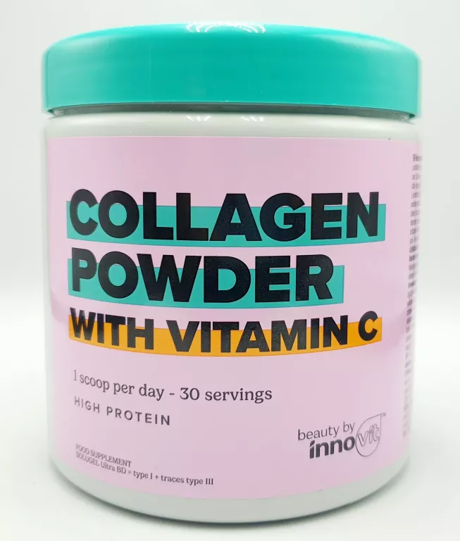 KOLAGEN 300G COLLAGEN KOLAGEN POWDER NATURALNY KOLAGEN W PROSZKU Z WIT C