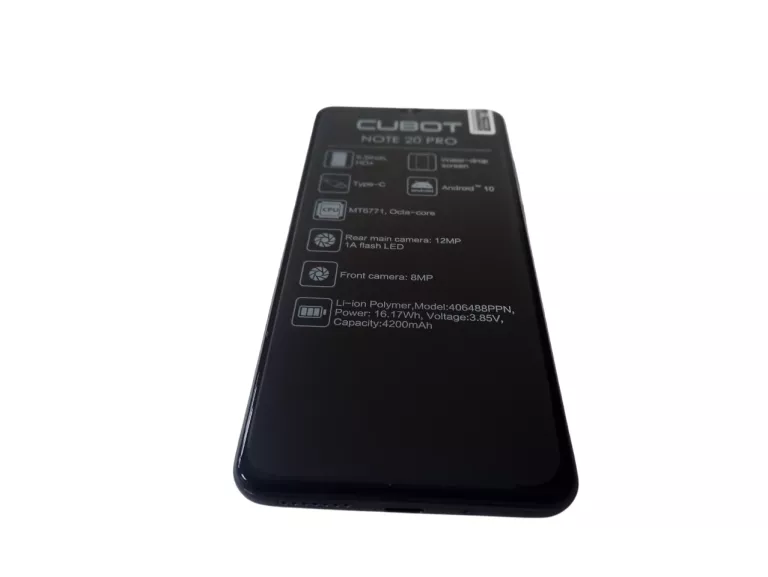 SMARTFON CUBOT NOTE 20 PRO 8 GB / 128 GB 4G (LTE) CZARNY