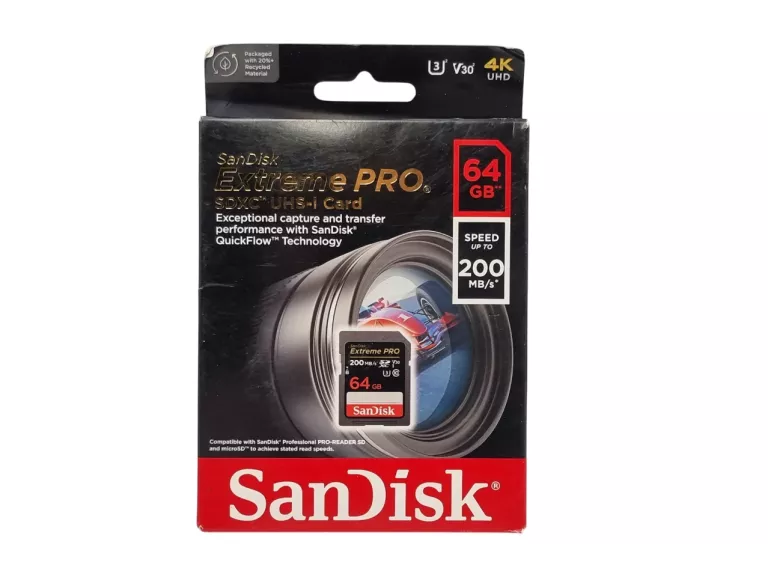 KARTA PAMIĘCI SANDISK SDXC 64GB EXTREME PRO 200 / 90 MB/S