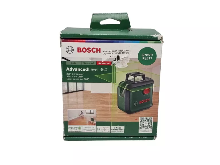 LASER KRZYŻOWY BOSCH LEVEL 360 + TYCZKA +POKROWCE