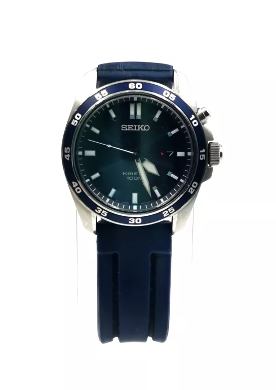 ZEGAREK SEIKO KINETIC 5M82-0BE0 Z NIEBIESKIM PASKIEM