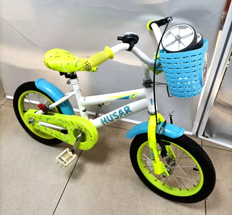 ROWEREK DZIECIĘCY 14" HUSAR BIKE + DODATKOWE KOŁA BOCZNE