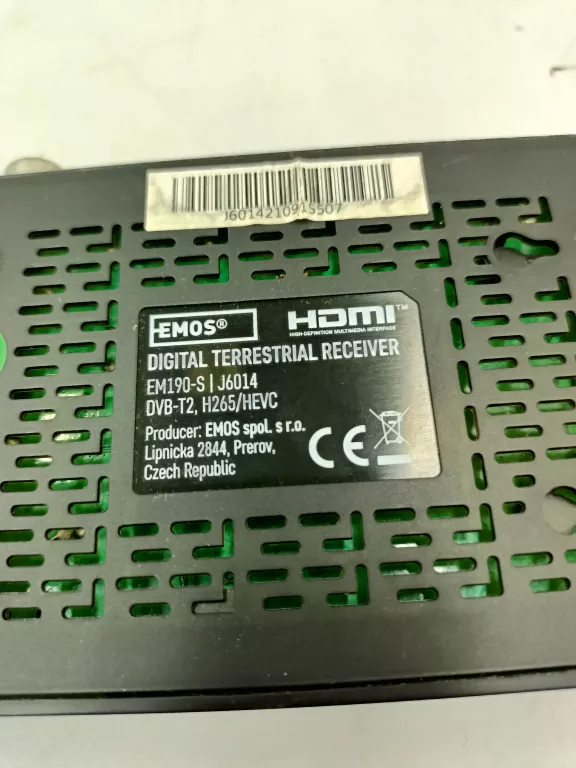 DEKODER DVB-T2 EMOS EM190-S + ZASILACZ+ PILOT