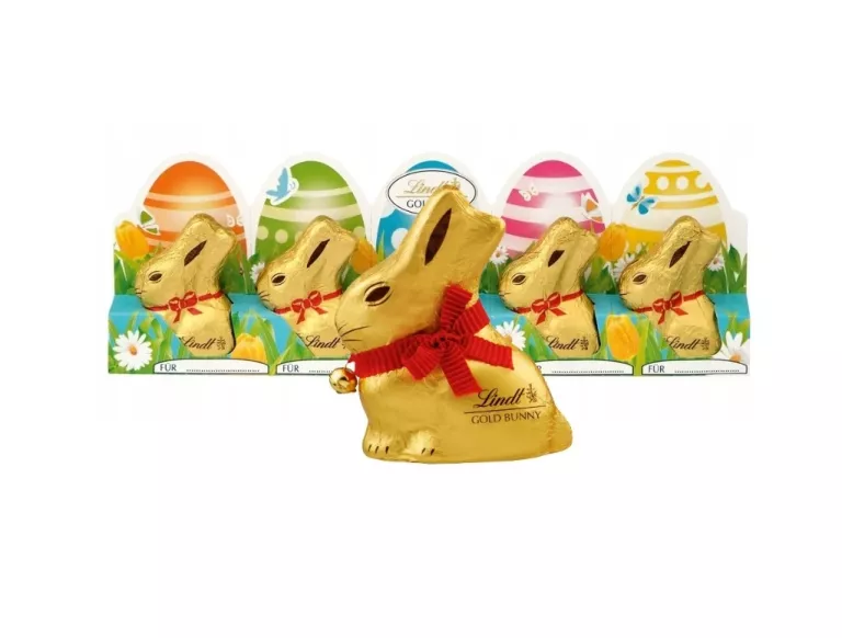 LINDT WIELKANOCNE MINI ZAJĄCZKI Z CZEKOLADY MLECZNEJ 5X10G NA WIELKANOC