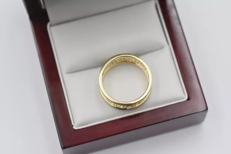 ZŁOTY PIERŚCIONEK GRECKI WZOREK - 14K 585 - R16 2,52G