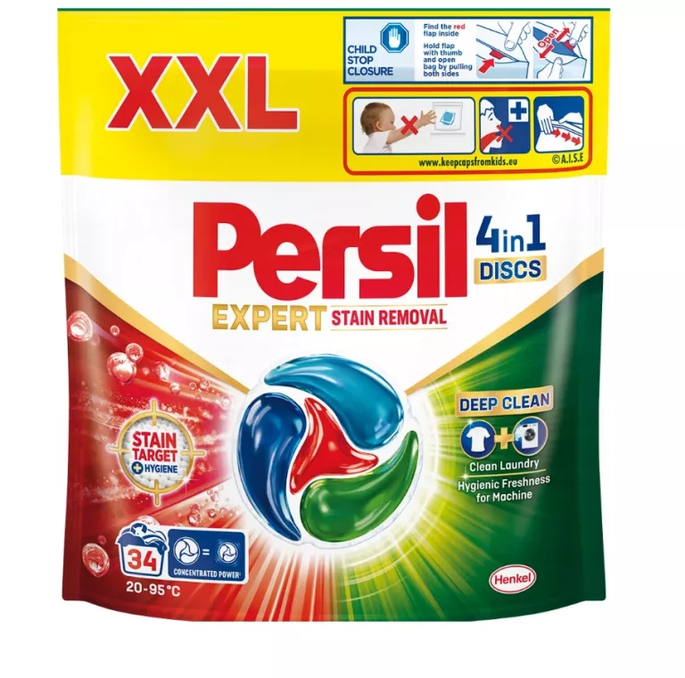 PERSIL DISCS EXPERT 4 IN 1 STAIN KAPSUŁKI DO PRANIA 34 SZT. 9000101801835