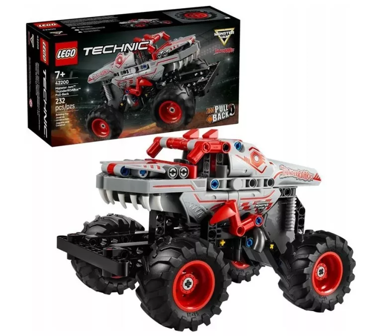 LEGO TECHNIC 42200 MONSTER JAM THUNDERROARUS Z NAPĘDEM TYPU PULL-BACK