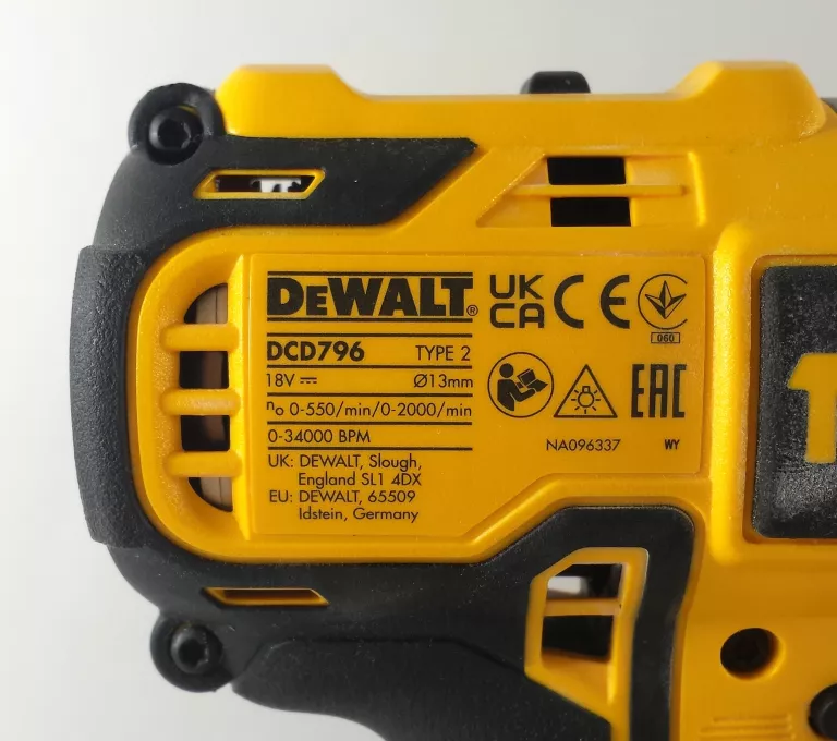 WKRĘTARKA DEWALT DCD796 + AKU 5.0AH + WALIZKA