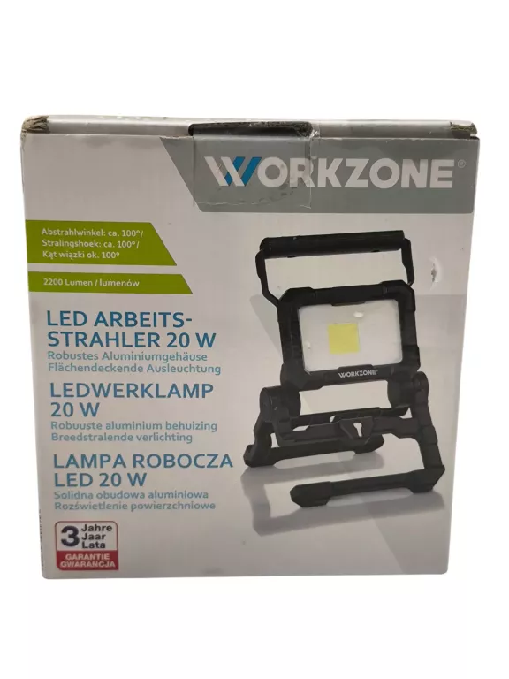 AKUMULATOROWA LAMPA ROBOCZA LED WORKZONE 20 W