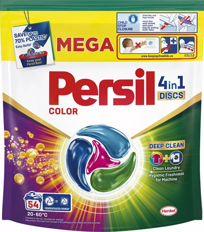 PERSIL DISCS COLOR KAPSUŁKI DO PRANIA KOLOR 54 SZT