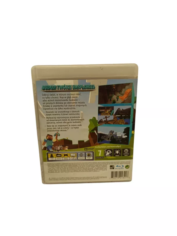 GRA PS3 MINECRAFT PLAYSTATION EDITION PUDEŁKO + INSTRUKCJA
