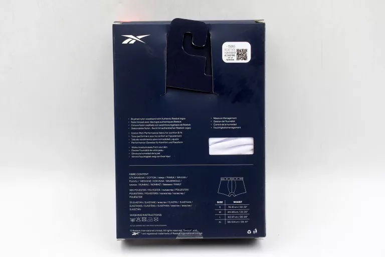 BOKSERKI MĘSKIE BIELIZNA MAJTKI CZARNE REEBOK 3PACK
