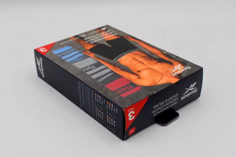 BOKSERKI MĘSKIE BIELIZNA MAJTKI CZARNE REEBOK 3PACK