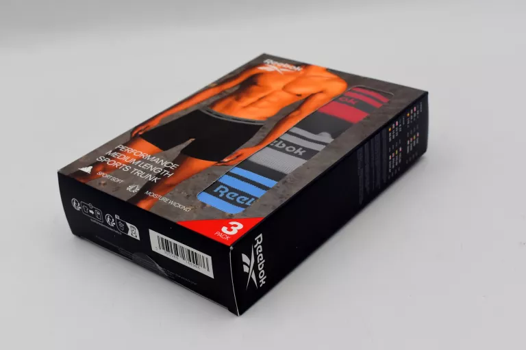 BOKSERKI MĘSKIE BIELIZNA MAJTKI CZARNE REEBOK 3PACK
