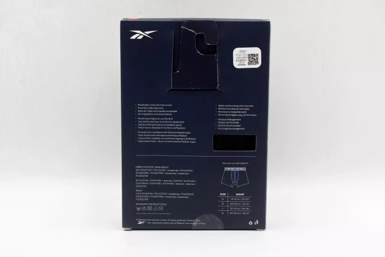 BOKSERKI MĘSKIE BIELIZNA MAJTKI CZARNE REEBOK 3PACK