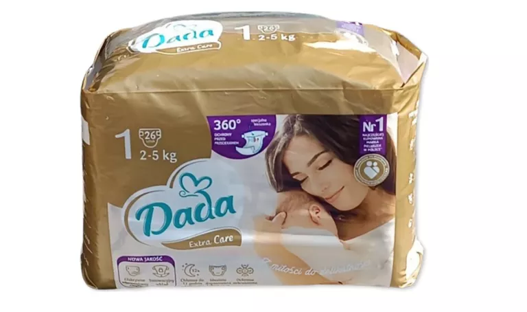 PIELUSZKI DADA EXTRA CARE ROZMIAR 1 2-5 KG 26SZT.