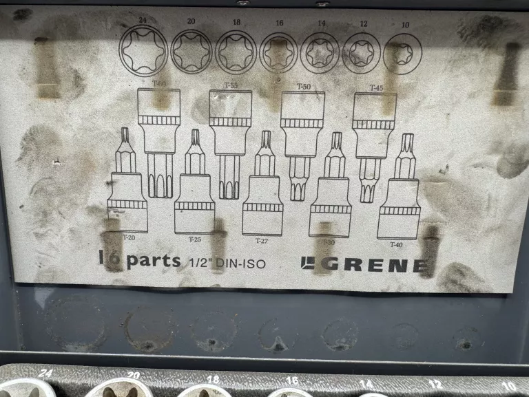 KOMPLET KLUCZY IMBUSOWYCH GRENE 1/2 CALA 16 ELEMENT