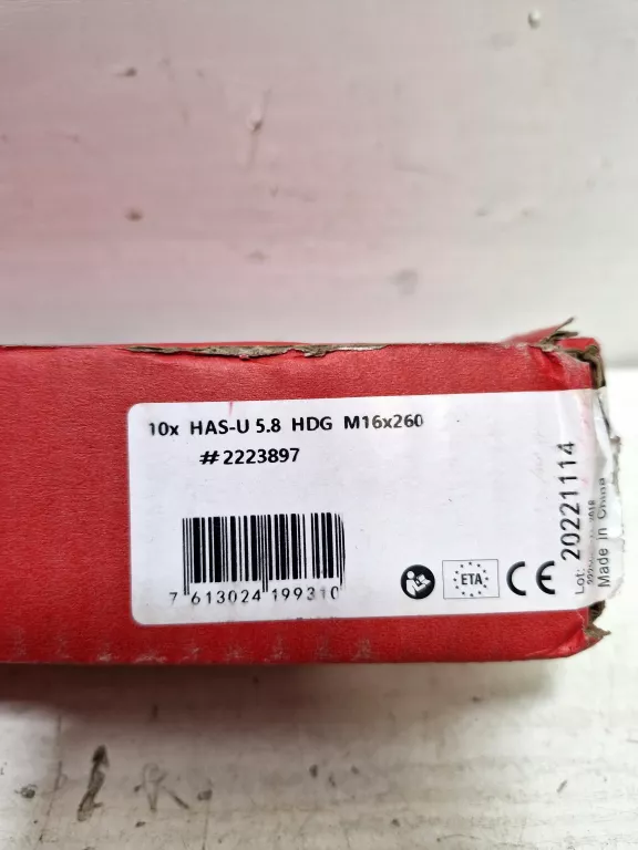 10X PRĘT KOTWY HAS-U 5.8 M16X260 HILTI