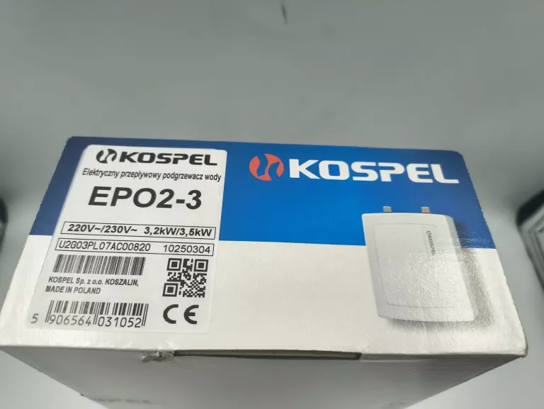 ELEKTRYCZNY PRZEPŁYWOWY PODGRZEWACZ WODY KOSPEL EPO2-4.PL 4.4KW/230V