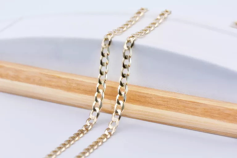 ZB173 ZŁOTY ŁAŃCUSZEK PANCERKA AŻ 17,55G PRÓBA 585 14K 4,5MM UNISEX