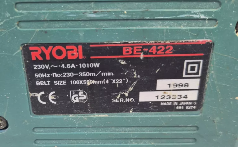 SZLIFIERKA TASMOWA RYOBI BE-422